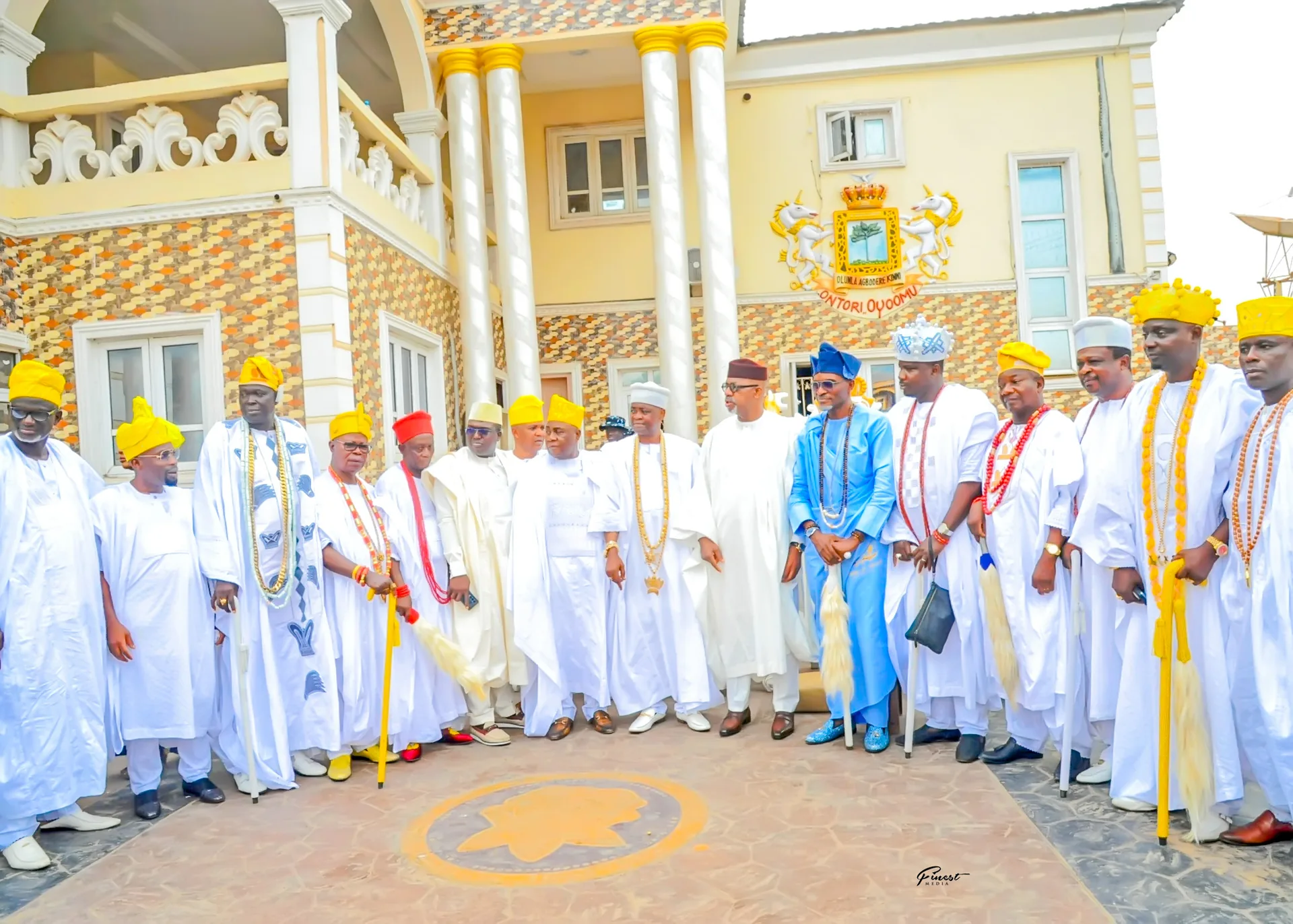 Royal gathering with traditional rulers and dignitaries